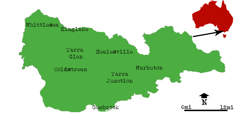 Yarra Valley Australia Map